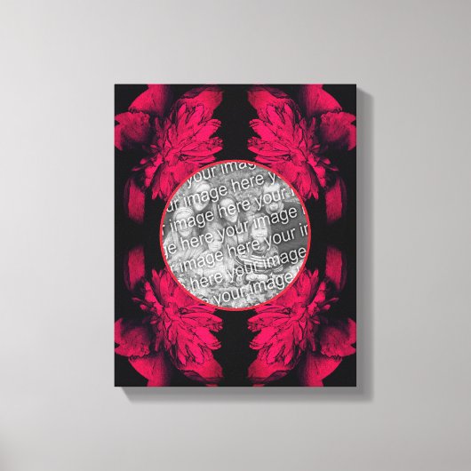 Fuchsia Pioen Abstract Lijst Creëer Uw Eigen Foto Canvas Afdruk (Voorkant)