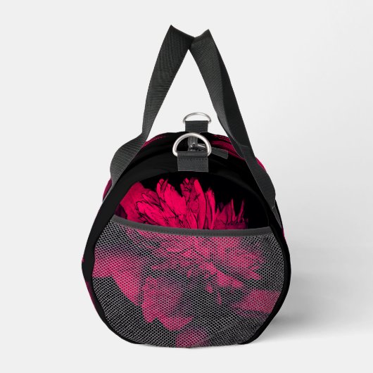 Fuchsia Pioen Bloem Bloemen Kunst Gepersonaliseerd Plunjezak (Rechts)