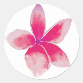 Fuchsia Plumeria Sticker