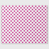 Fuchsia polka dots cadeaupapier (Vlak)