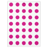 Fuchsia polka dots klembord (Achterkant)