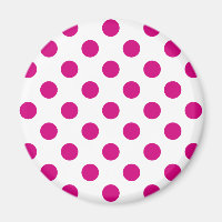 Fuchsia polka dots