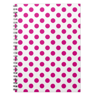Fuchsia polka dots notitieboek