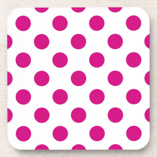 Fuchsia polka dots onderzetter