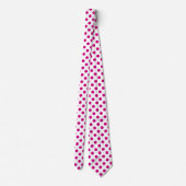 Fuchsia polka dots stropdas (Achterkant)