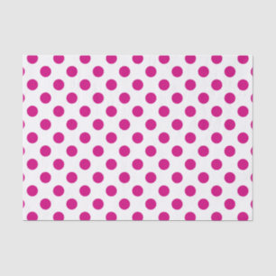 Fuchsia polka dots tissuepapier