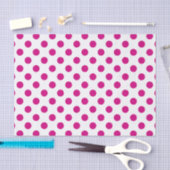 Fuchsia polka dots tissuepapier (Craft)