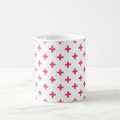 Fuchsia polka kruist wit koffiemok (Center)