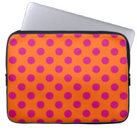 Fuchsia polka-punten op sinaasappel