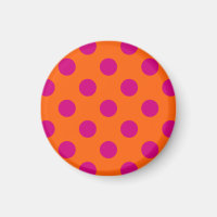 Fuchsia polka-punten op sinaasappel