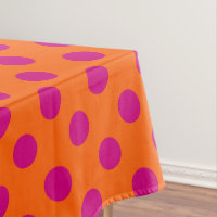 Fuchsia polka-punten op sinaasappel