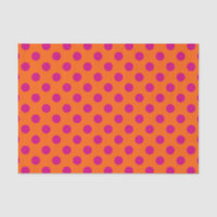 Fuchsia polka-punten op sinaasappel