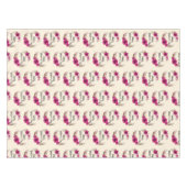 Fuchsia Poppies Floral WreatHappy Moederdag Tafelkleed (Voorkant (Horizontaal))