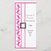 Fuchsia programme de mariage d'église rose et blan (Devant)