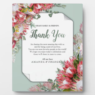 Fuchsia Protea is met Groenen en Goudlinten Fotoplaat