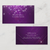 Fuchsia Purple Sparkor Carte de visite (Devant / Derrière)