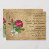 Fuchsia Roos bruiloft uitnodigingen (Voorkant / Achterkant)