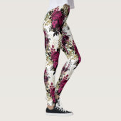 Fuchsia Roos Floral Women's Leggings (Rechts)