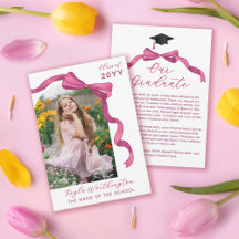 Fuchsia Roos Roze Bow Arch Foto Afstuderen