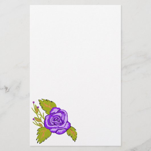 Fuchsia Roos Stationery Briefpapier (Voorkant)