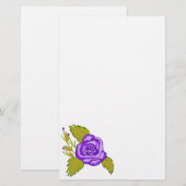 Fuchsia Roos Stationery Briefpapier (Voorkant / Achterkant)