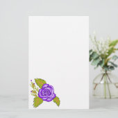 Fuchsia Roos Stationery Briefpapier (Staand voorkant)