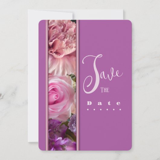 Fuchsia Roos Verjaardagsfeest Uitnodiging (Voorkant)