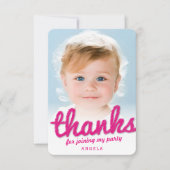 Fuchsia Rose Gros Merci Enfant Anniversaire Photo (Devant)