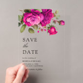 Fuchsia Roses Rose Fuschia Chaude Faire-Part de Ma (In situ (ordinateur de poche))