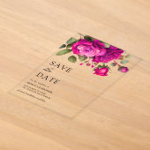 Fuchsia Roses Rose Fuschia Chaude Faire-Part de Ma (Poser)