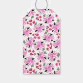 Fuchsia Roze Aquarel Bloementuin Bedankt Cadeaulabel (Achterkant)