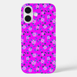 Fuchsia Roze Bloemen 4Sophia iPhone 16 Hoesje