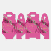 Fuchsia Roze Bloemen Verjaardag Quinceañera 16 XV Bedankdoosjes (Ongevouwen)