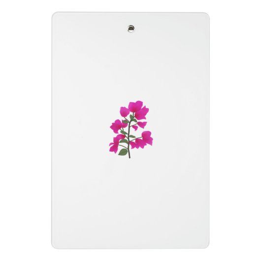 Fuchsia Roze Bougainvillea Monogram Mini Klembord (Achterkant)