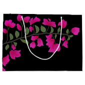 Fuchsia Roze Bougainvillea Monogramcadeautas Groot Cadeauzakje (Achterkant)