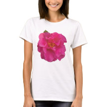 Fuchsia Roze Camellia Bloem Grafische T-shirt