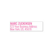 FUCHSIA ROZE INKT retouradres Zelfinktende Stempel (Design)