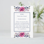 Fuchsia Roze Marine Details Behuizing QR Code RSVP (Staand voorkant)