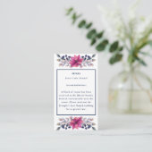 Fuchsia Roze Marine Details Behuizing QR Code RSVP Informatiekaartje (Staand voorkant)