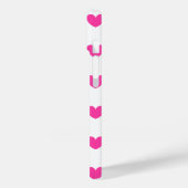 Fuchsia roze polka harten wit Case-Mate iPhone case (Achterkant / Links)