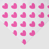 Fuchsia roze polka harten wit tissuepapier (Detail)