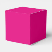 Fuchsia Roze Wit Laurel Krans met Monogram Bedankdoosjes (Achterkant)