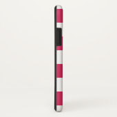 Fuchsia roze & witte streep gepersonaliseerd Case-Mate iPhone case (Achterkant/rechts)