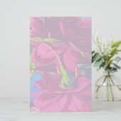 Fuchsia Rozen Briefpapier (Staand voorkant)