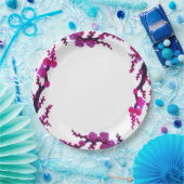 Fuchsia Sakura bloesems schilderij papier Bord (Feest)