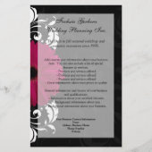 Fuchsia Scroll Gerbera Daisy w/Black en White Flyer (Voorkant)