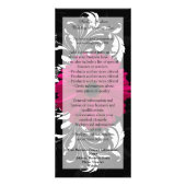 Fuchsia Scroll Gerbera Daisy w/Black en White Reclamekaart (Voorkant)