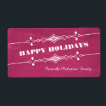 Fuchsia Slanted Chalkboard Étiquettes de vacances<br><div class="desc">Elégant et élégant Slanted Chalkboard Holiday Étiquettes en rose avec une bordure art déco et un look arrière - plan en damier tendance. Ces étiquettes de vacances chic et tendance sont faciles à customiser avec un accueil de Noël customisé et feraient de grands cadeaux. Cliquez sur "Customiser" pour plus d'options...</div>