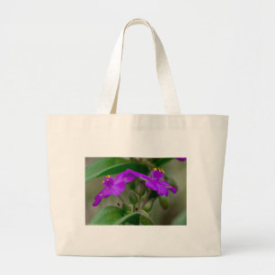 Fuchsia Spiderwort Tweeling Wilde Bloem Geschenken Grote Tote Bag