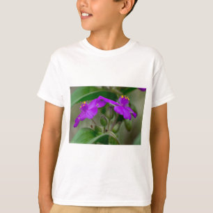 Fuchsia Spiderwort Tweeling Wilde Bloem Geschenken T-shirt